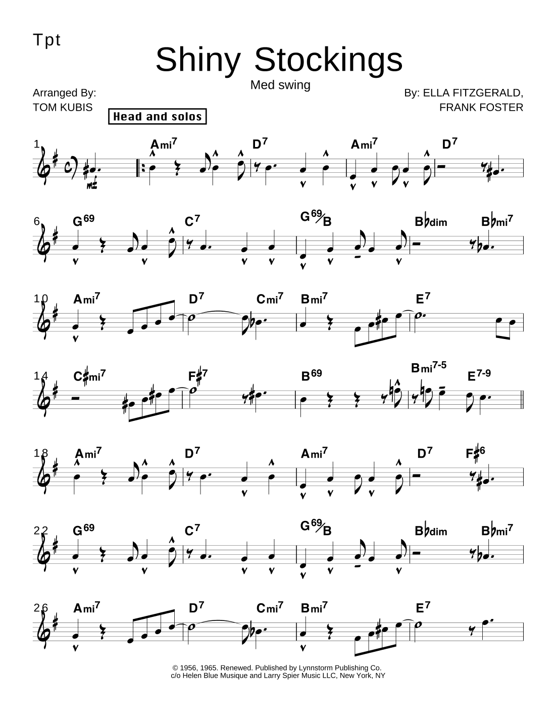 Shiny Stockings (arr. Tom Kubis)