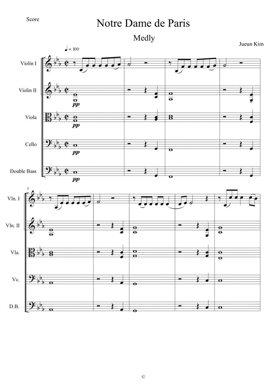 notre dame de paris (arr. Kim Jueun)