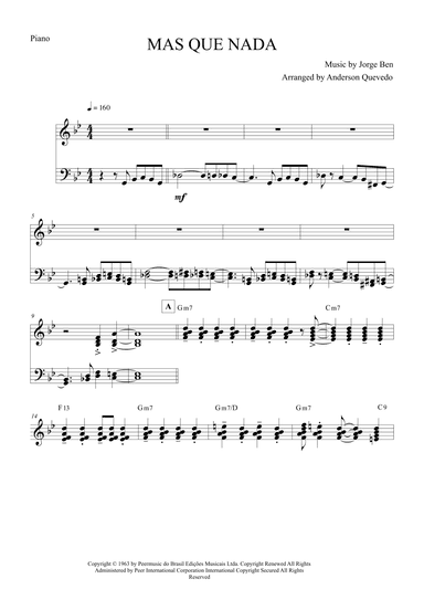 Mas Que Nada (arr. Anderson Quevedo)