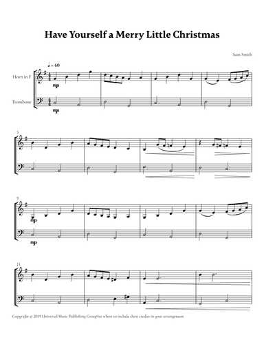 Have Yourself A Merry Little Christmas (arr. Cadenza Editions)