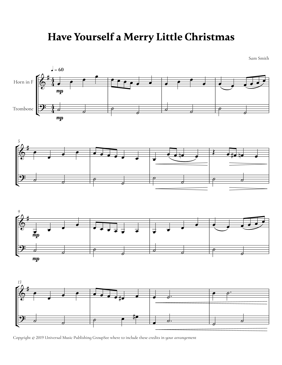 Have Yourself A Merry Little Christmas (arr. Cadenza Editions)