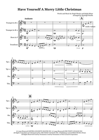 Have Yourself A Merry Little Christmas (arr. Kayleigh Huelin)