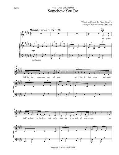 Somehow You Do (arr. Gary Aubry (ASCAP))