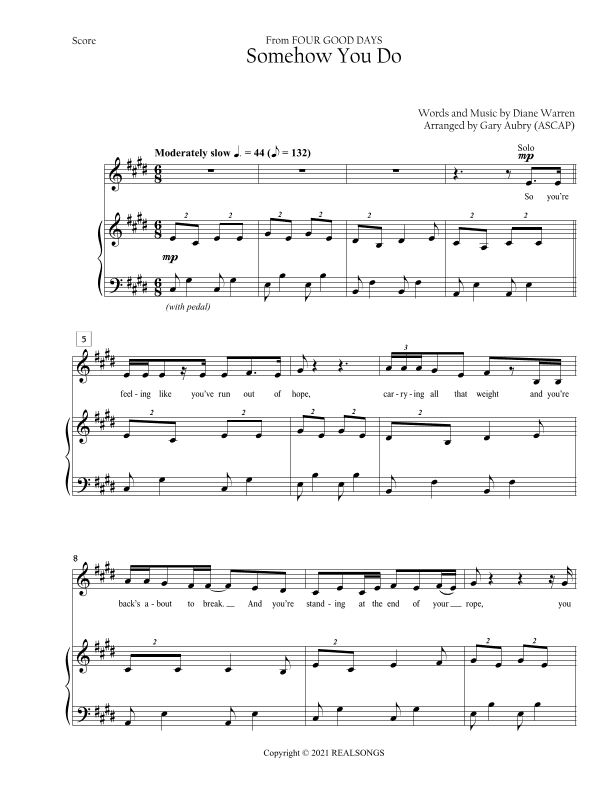 Somehow You Do (arr. Gary Aubry (ASCAP))