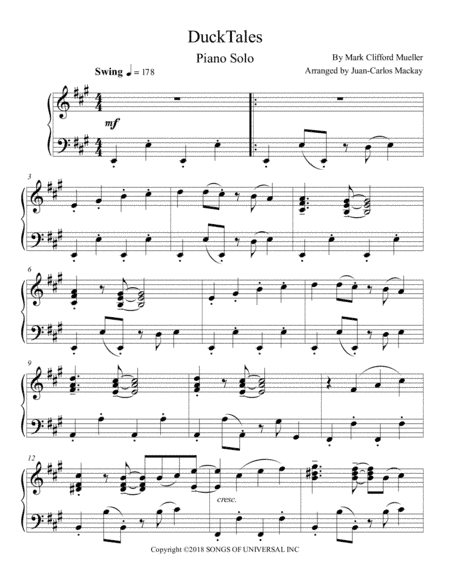 Ducktales Theme (arr. Juan-Carlos Mackay)