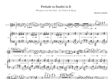 Prelude to Dashti in E - for Violin & Harp