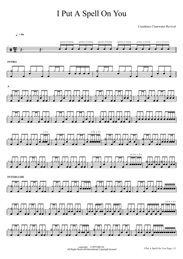 I Put A Spell On You (arr. COPYDRUM)