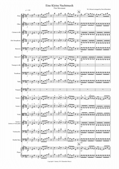 Eine Kleine Nachtmusik (1st movement) for School Orchestra (arr. David Burndrett)
