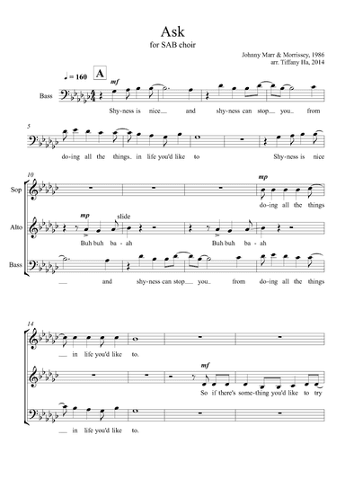 Ask (arr. Tiffany Ha)