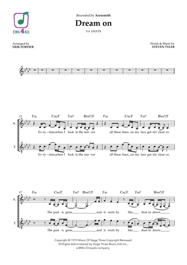 Dream On (arr. Erik Fortier)