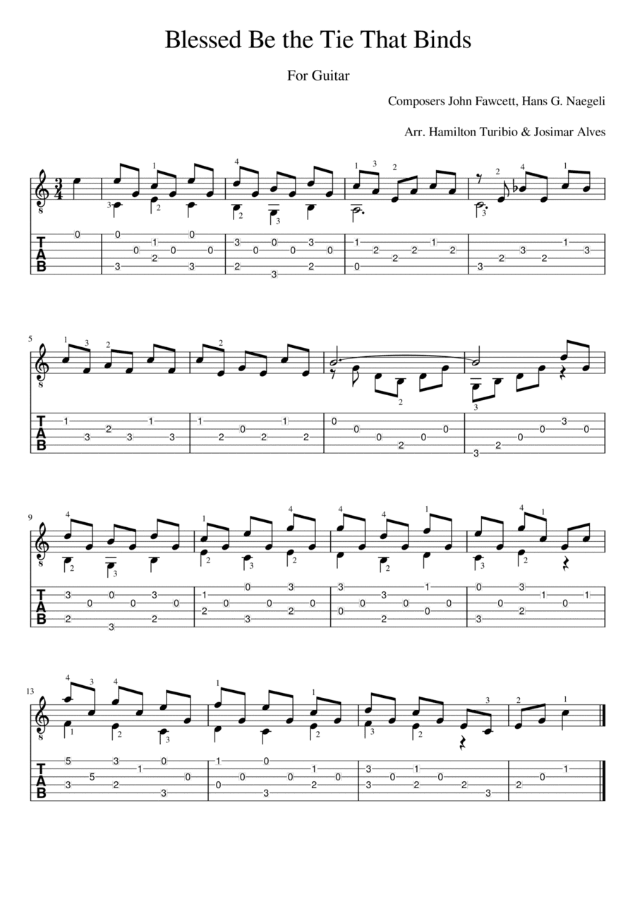 Blessed Be The Tie That Binds (arr. Josimar Alves Fonseca)
