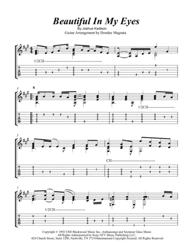 Beautiful In My Eyes (arr. Dondee)