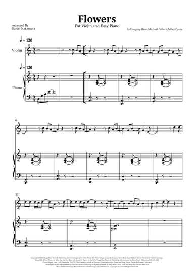 Flowers (arr. Daniel Nakamura)
