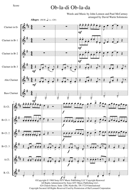 Ob-La-Di, Ob-La-Da (arr. David Warin Solomons)