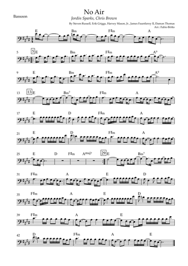 No Air (arr. Fabio Britto)