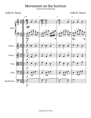 Movement on the Horizon - Score Only