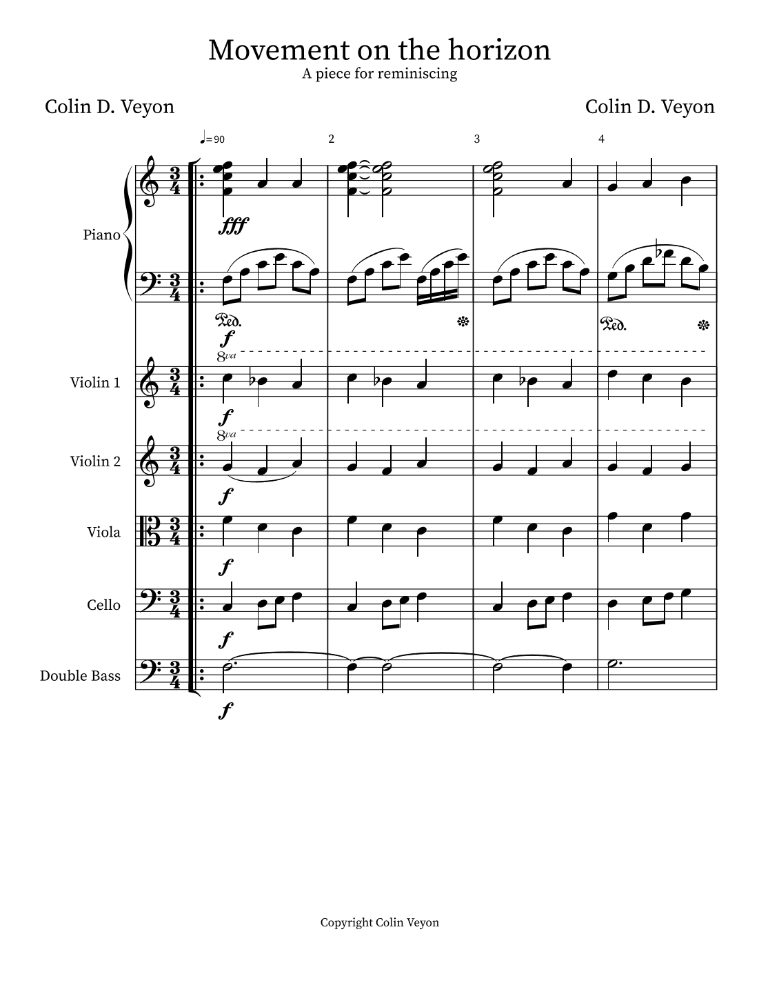 Movement on the Horizon - Score Only