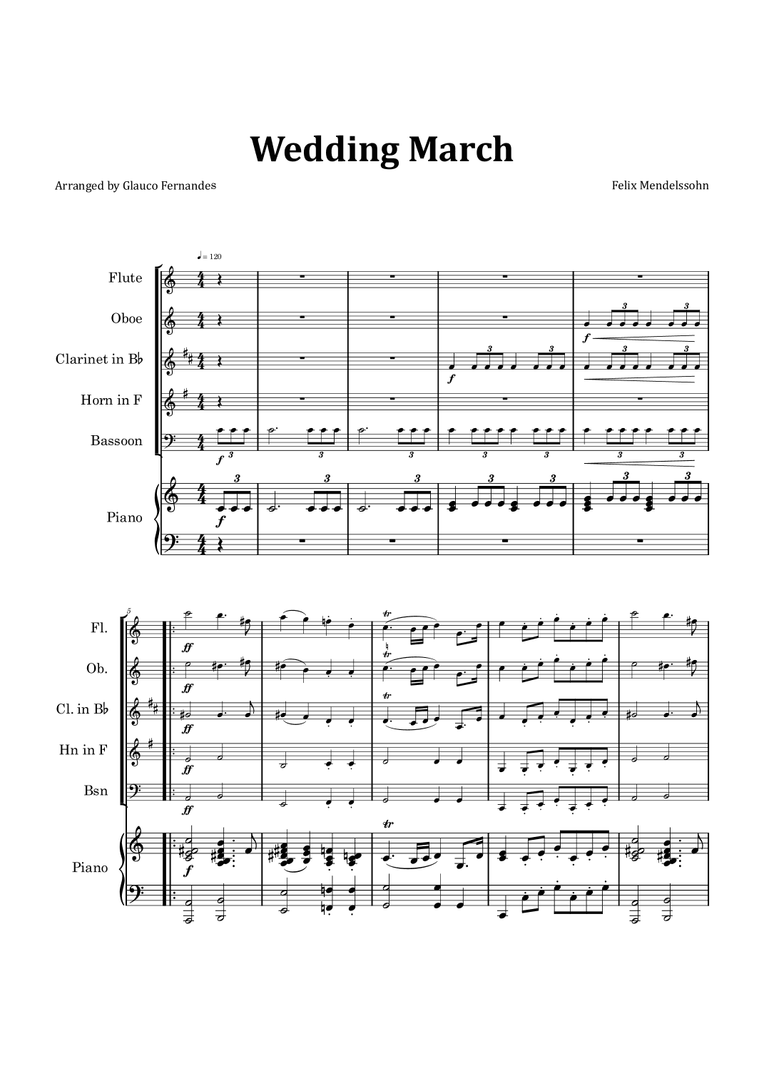 Wedding March (arr. Glauco Fernandes)