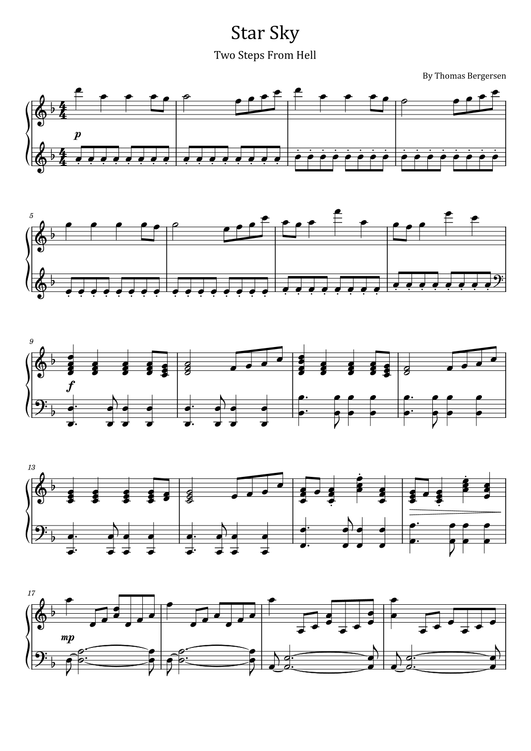 Star Sky - Trailer (arr. poon)