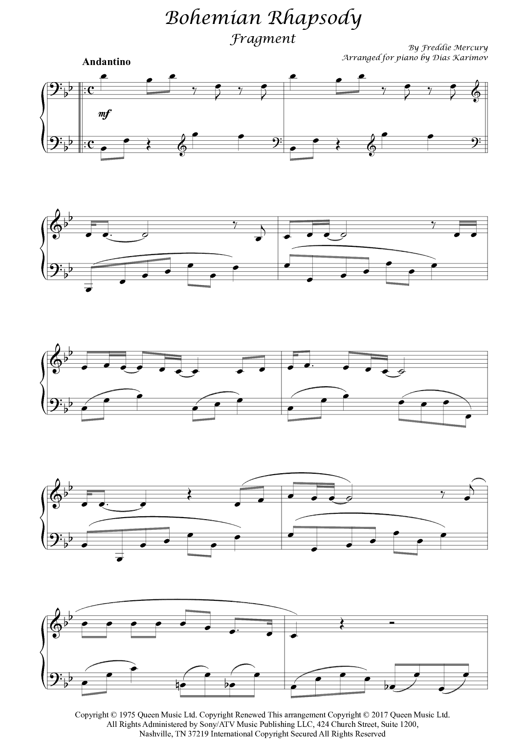 Bohemian Rhapsody (arr. Dias Karimov)