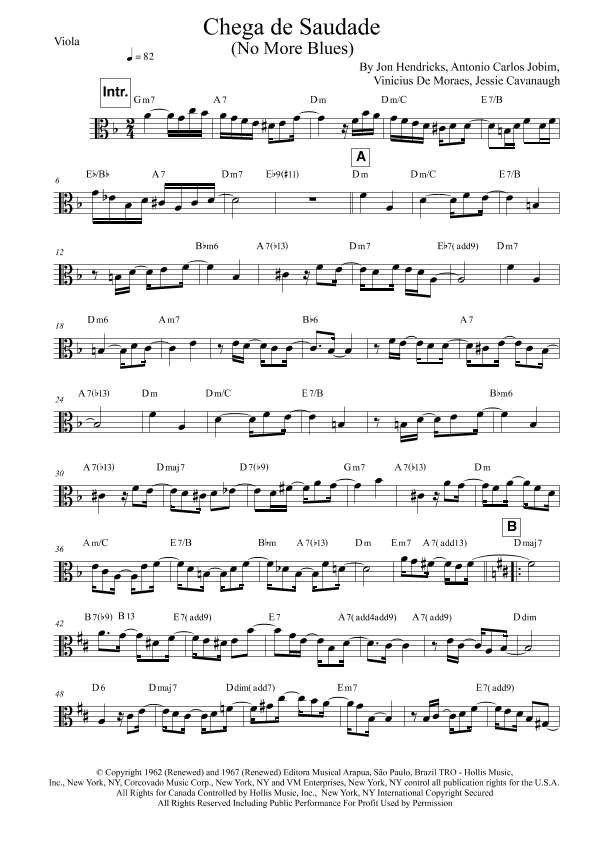 Chega De Saudade (no More Blues) (arr. Leonardo Silva)