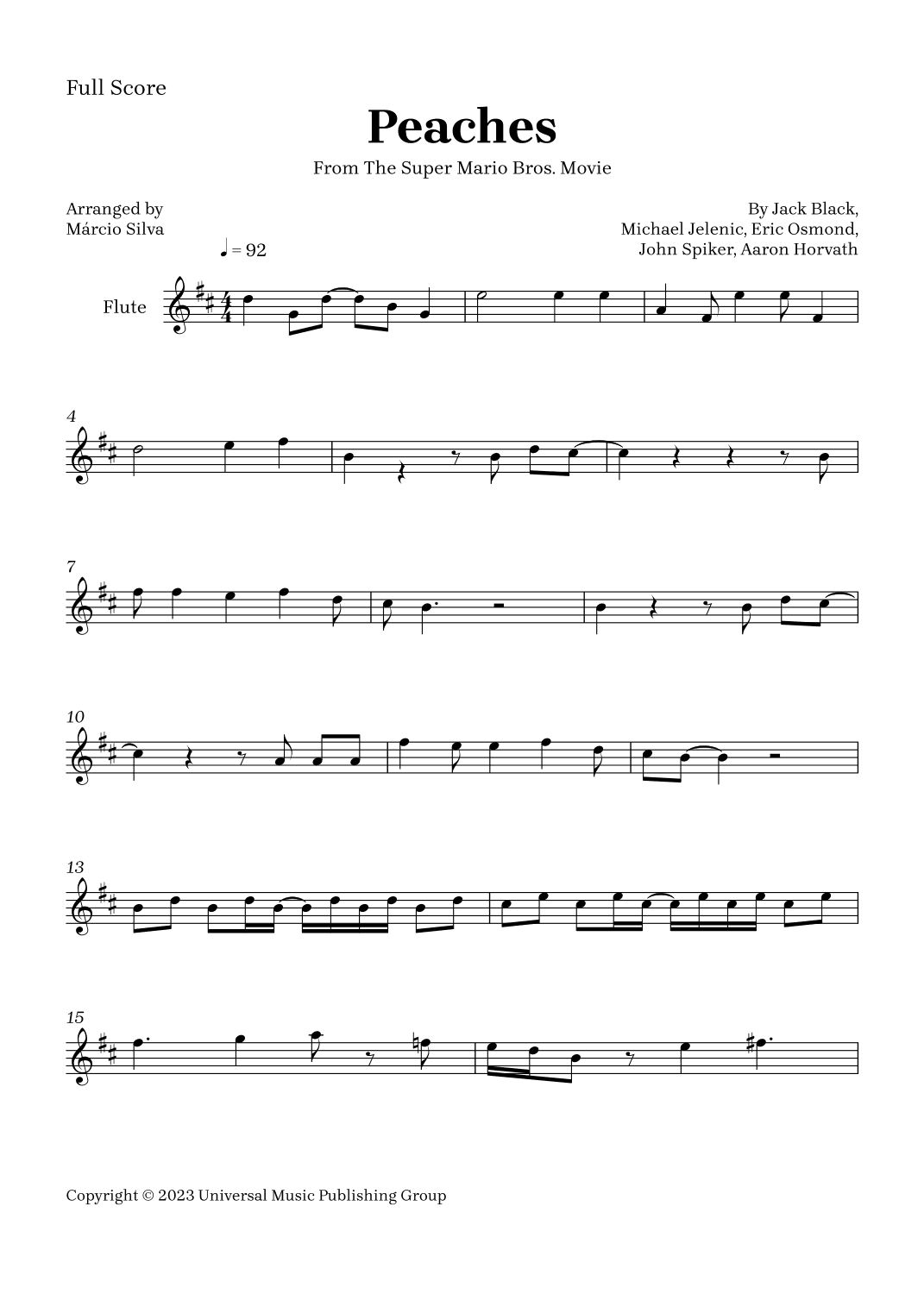 Peaches (arr. Márcio Silva)