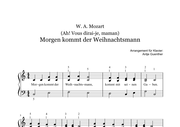 Twinkle twinkle little star (arr. Antje Günther)