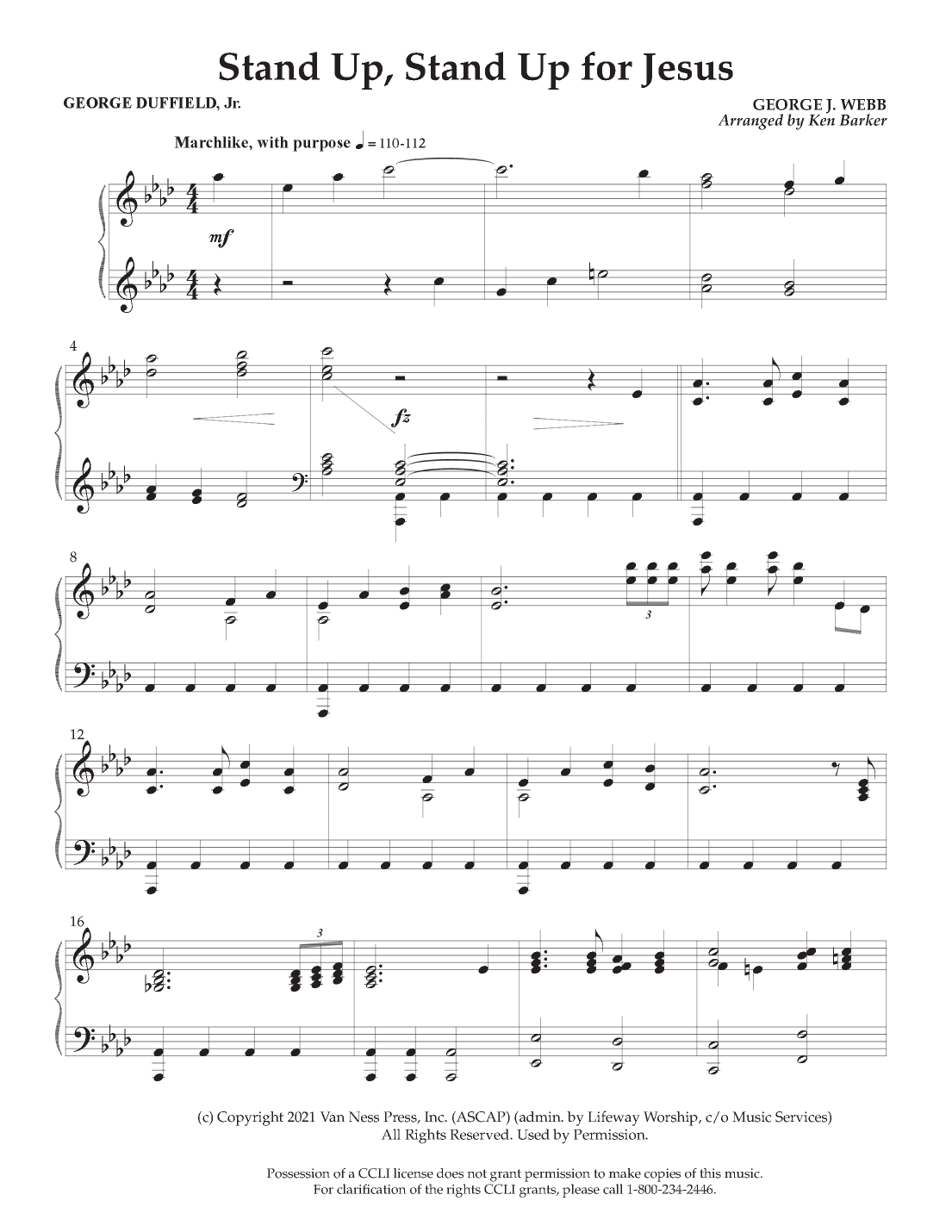 Stand Up, Stand Up for Jesus (arr. Ken Barker)