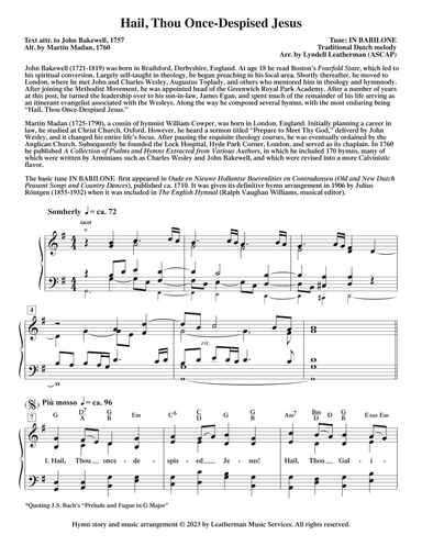 Hail, Thou Once-Despised Jesus (arr. Lyndell Leatherman)