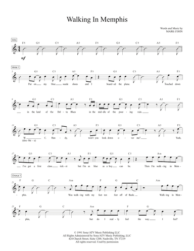 Walking In Memphis (arr. Travis J. Gandy)