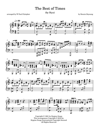 The Best Of Times (arr. W Paul Pulsipher)