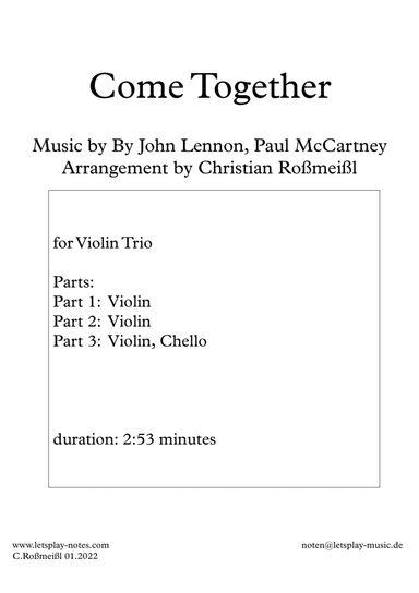 Come Together (arr. Christian Roßmeißl)