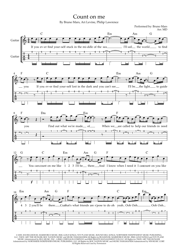 Count On Me (arr. Arr. MD)