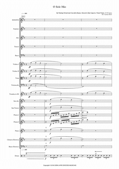 O Sole Mio (arr. Paolo Catone)