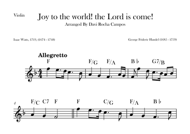 Joy to the world! the Lord is come! (arr. Davi Rocha Campos)