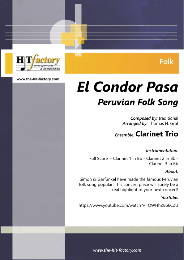 El Condor Pasa - Peruvian Folk Song - Clarinet Trio (arr. Thomas Graf)