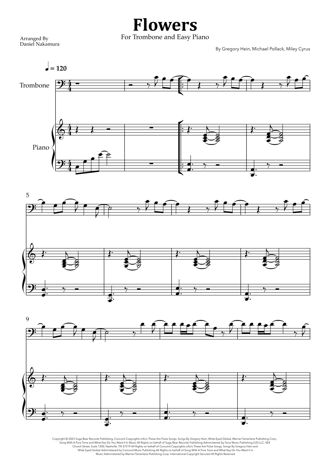 Flowers (arr. Daniel Nakamura)