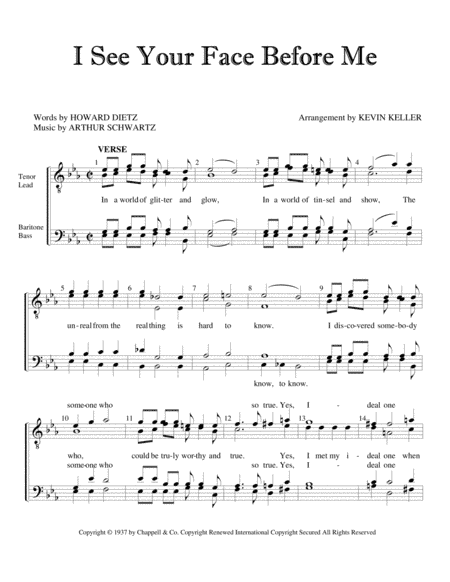 I See Your Face Before Me (arr. Kevin Keller)