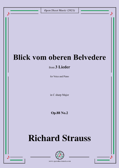 Richard Strauss-Blick vom oberen Belvedere,in C sharp Major (arr. OSM Press)