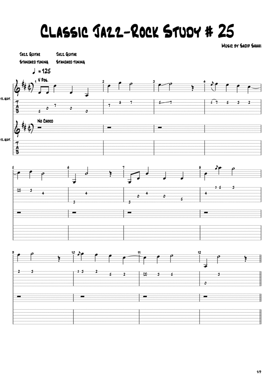 Classic Jazz Solo Study # 25