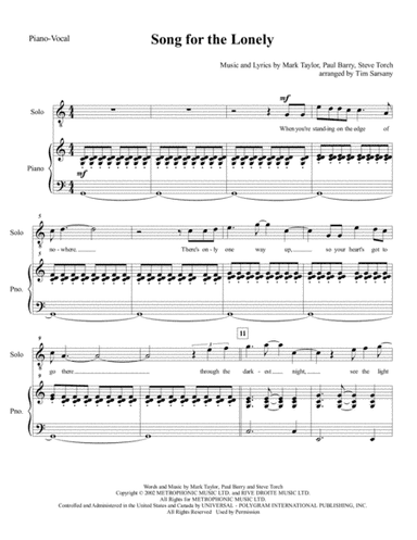 Song For The Lonely (arr. Tim Sarsany)