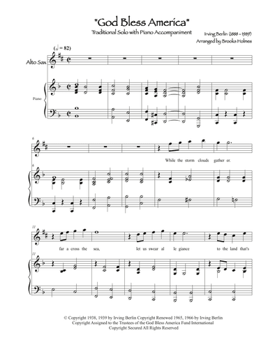 God Bless America ® (arr. Brooks Holmes)