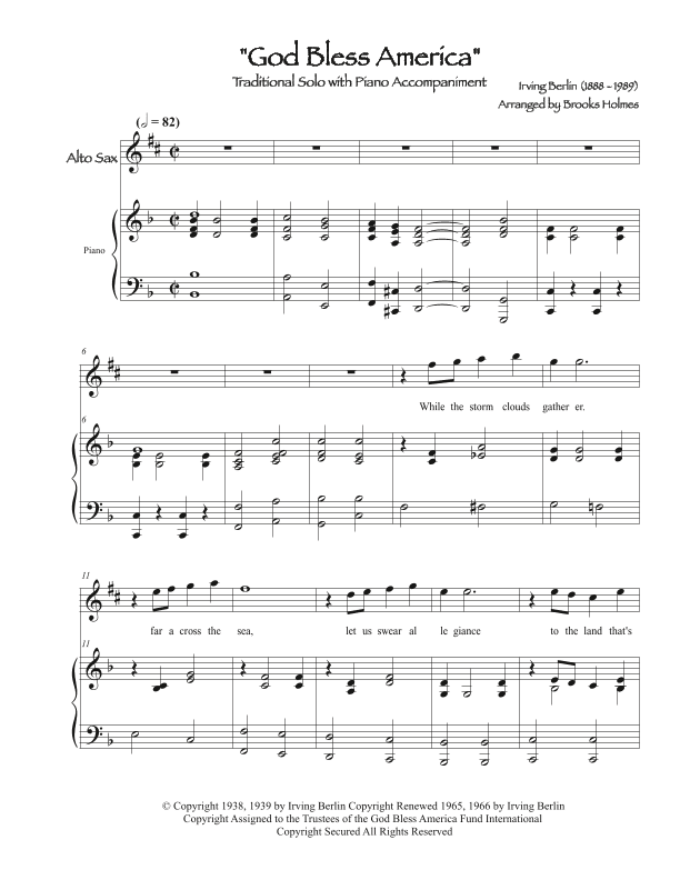 God Bless America ® (arr. Brooks Holmes)