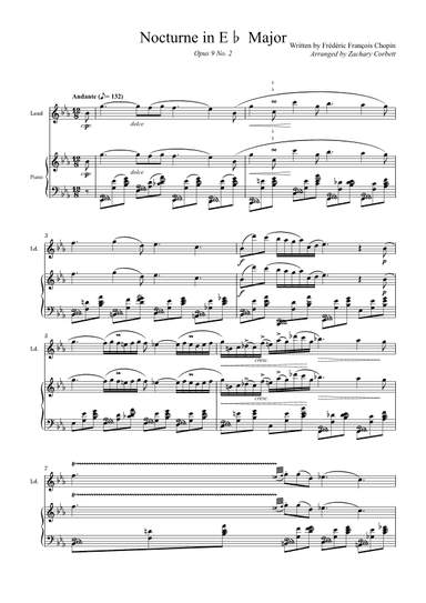 Nocturne Op 9 No 2 in Eb Major (arr. Zachary Corbett)