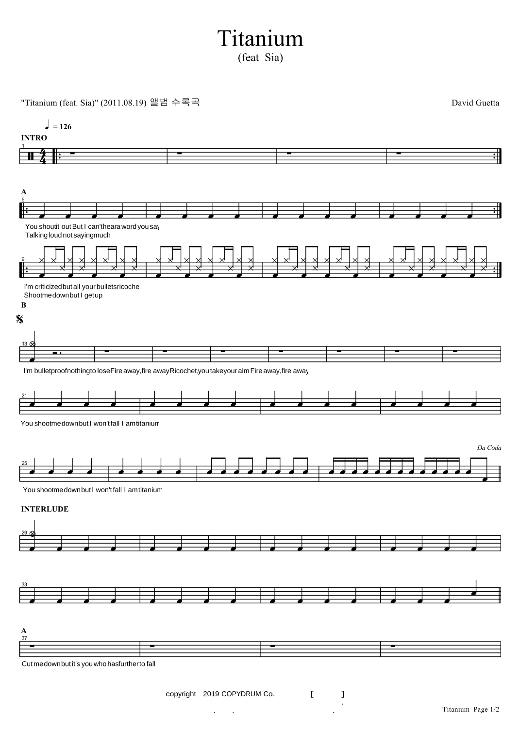 Titanium (arr. COPYDRUM)