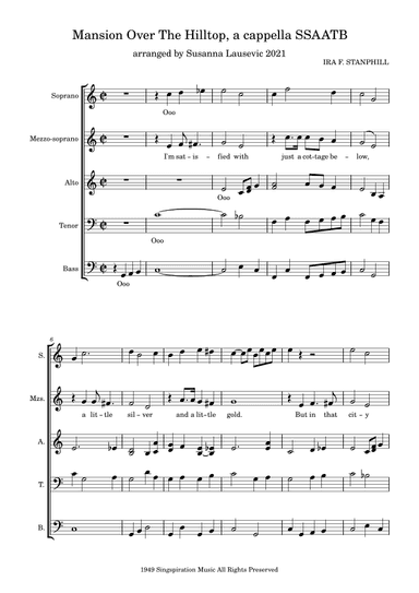 Mansion Over The Hilltop (arr. Susanna Lausevic)