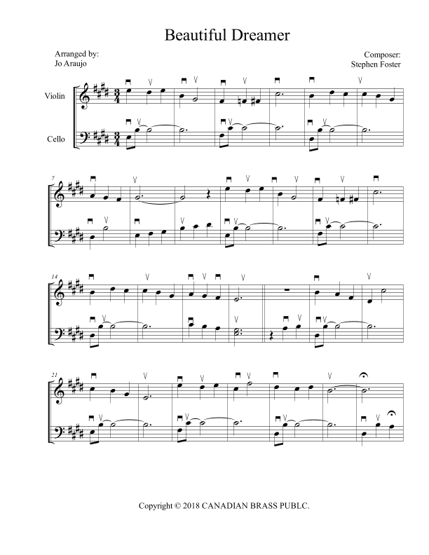 BEAUTIFUL DREAMER (arr. JO ARAÚJO)