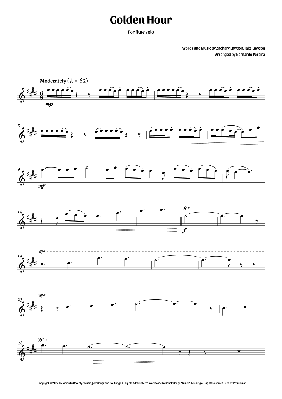 Golden Hour (arr. Bernardo Pereira)