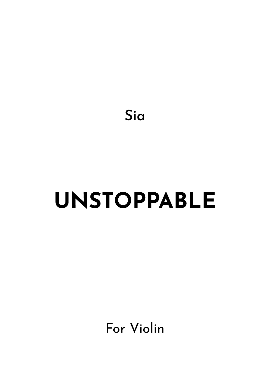 Unstoppable (arr. Jireh J.)