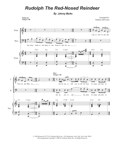 Rudolph The Red-nosed Reindeer (arr. Stephen DeCesare)